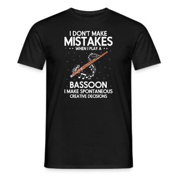 Fagottrohr für Fagottist und Fagottorchester - Männer T-Shirt - Schwarz - Vorne - AI Model Male 178 light (178cm)