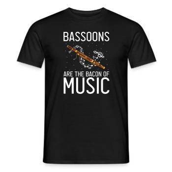 Bassoon Wind Instrument Design for Bassoonist - Men's T-Shirt - black - Front - AI Model Male 178 light (178cm)