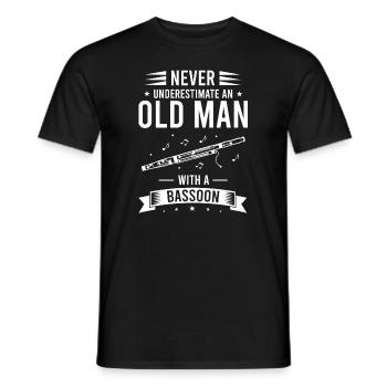 Bassoonist for bassoon orchestra and bassoonist - Men's T-Shirt - black - Front - AI Model Male 178 light (178cm)