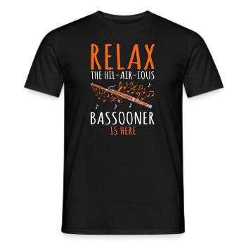 Basson Orchesta design pour bassonistes - T-shirt homme - noir - Devant - AI Model Male 178 light (178cm)