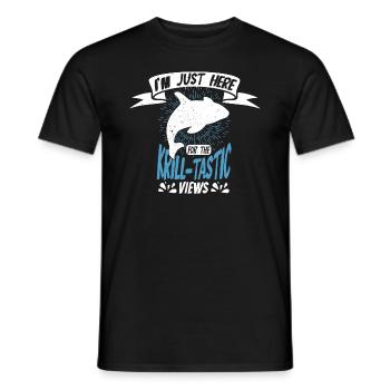 Whale watching design for whales - Men's T-Shirt - black - Front - AI Model Male 178 light (178cm)