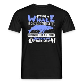 Humpback whale design for ocean, sea, whale and whales - Men's T-Shirt - black - Front - AI Model Male 178 light (178cm)