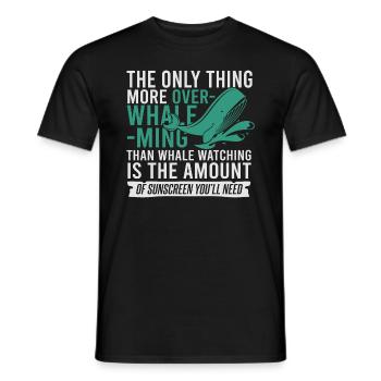 Whale watching design for whales - Men's T-Shirt - black - Front - AI Model Male 178 light (178cm)