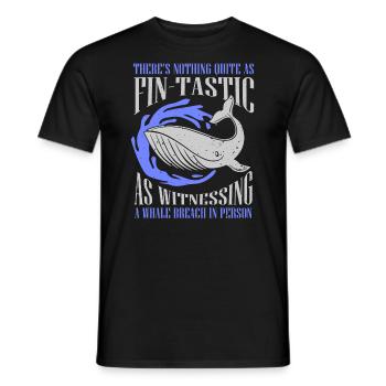 Wal-Zitat für Blauwal und Beluga-Wal - Männer T-Shirt - Schwarz - Vorne - AI Model Male 178 light (178cm)