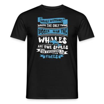 Whale watching design for whales - Men's T-Shirt - black - Front - AI Model Male 178 light (178cm)