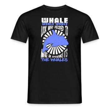 Beluga Whale Design for Marine Mammals and Orca - Men's T-Shirt - black - Front - AI Model Male 178 light (178cm)