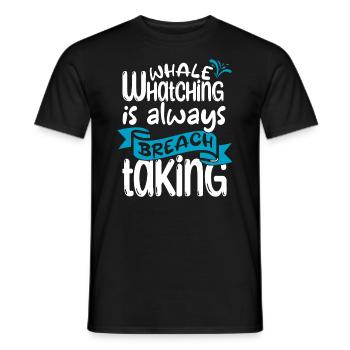 Whale Quote for Blue Whale and Beluga Whale - Men's T-Shirt - black - Front - AI Model Male 178 light (178cm)