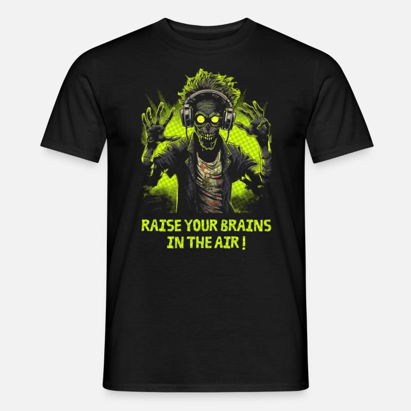 Zombie DJ - Männer T-Shirt - Schwarz