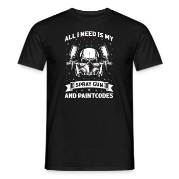 Autolackierer Angebot für Autolackierer - Männer T-Shirt - Schwarz - Vorne - AI Model Male 178 light (178cm)