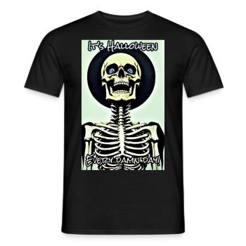 Es ist Halloween - Männer T-Shirt - Schwarz - Vorne - AI Model Male 178 light (178cm)