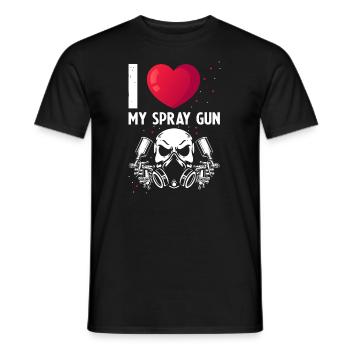 Peintre automobile pour carrossiers - T-shirt homme - noir - Devant - AI Model Male 178 light (178cm)