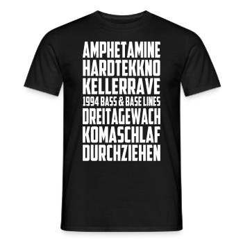Keller Rave - Männer T-Shirt - Schwarz - Vorne - AI Model Male 178 light (178cm)