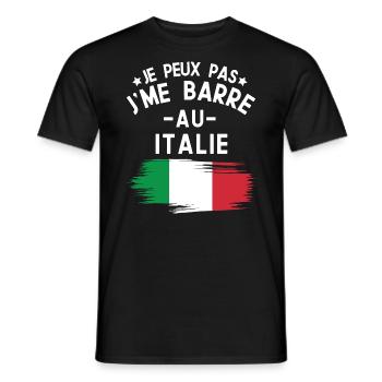 Je Peux Pas J'me Barre Au Italie Vacances - T-shirt homme - noir - Devant - AI Model Male 178 light (178cm)