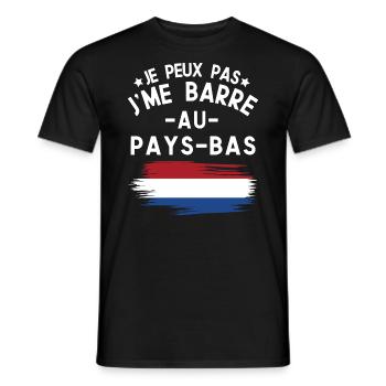 Je Peux Pas J'me Barre Au Pays-Bas Vacances - T-shirt homme - noir - Devant - AI Model Male 178 light (178cm)