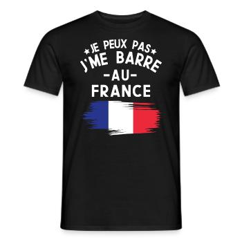 Je Peux Pas J'me Barre Au France Vacances - T-shirt homme - noir - Devant - AI Model Male 178 light (178cm)