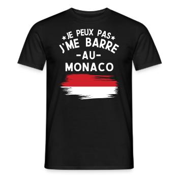 Je Peux Pas J'me Barre Au Monaco Vacances - T-shirt homme - noir - Devant - AI Model Male 178 light (178cm)
