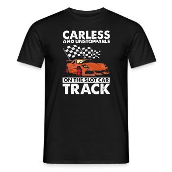 Course de voitures à sous pour voitures de machines à sous et voitures RC - T-shirt homme - noir - Devant - AI Model Male 178 light (178cm)