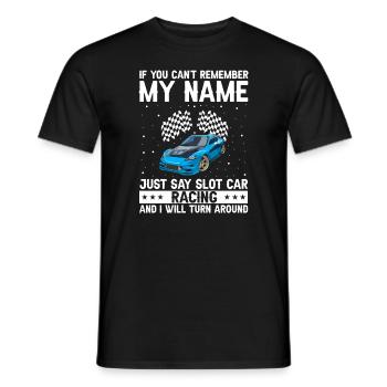 Dicton de piste vintage pour la course de voitures jouets - T-shirt homme - noir - Devant - AI Model Male 178 light (178cm)