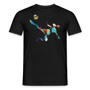 Soccer ,Joueur de soccer, Soccer féminin,graffiti - T-shirt homme - noir - Devant - AI Model Male 178 light (178cm)