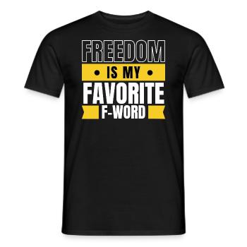 La liberté est mon mot préféré F Liberty Patriotic - T-shirt homme - noir - Devant - AI Model Male 178 light (178cm)