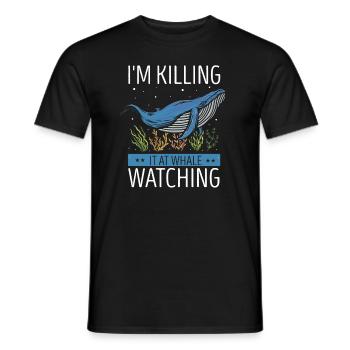 Orca Beobachtung für Buckelwale und Meerwale - Männer T-Shirt - Schwarz - Vorne - AI Model Male 178 light (178cm)
