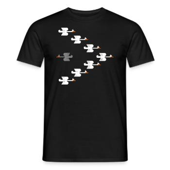 Inspirational Swim Against The Current Anti - Men's T-Shirt - black - Front - AI Model Male 178 light (178cm)