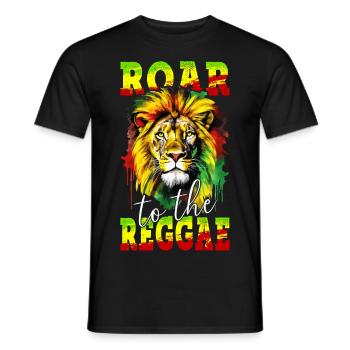 Löwe Jamaica Farben Reggae Rasta Rastafari Roar - Männer T-Shirt - Schwarz - Vorne - AI Model Male 178 light (178cm)