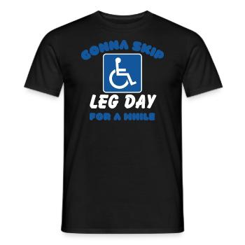 Leg Day Funny Handicap Workout Gym Amputee - Männer T-Shirt - Schwarz - Vorne - AI Model Male 178 light (178cm)