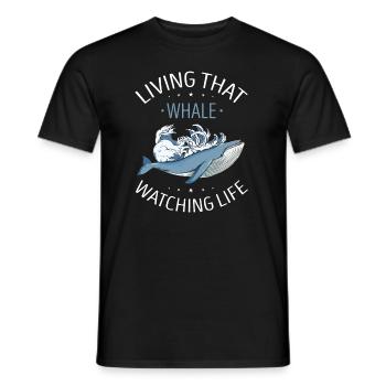 Buckelwal Design für Ozean Meer Wal und Wale - Männer T-Shirt - Schwarz - Vorne - AI Model Male 178 light (178cm)