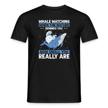 Meeressäuger für Orca-Beobachtung und Buckelwal - Männer T-Shirt - Schwarz - Vorne - AI Model Male 178 light (178cm)