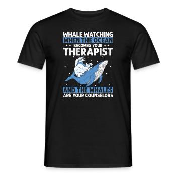 Ozean Meer Wal Zitat für Wal Meeressäugetiere - Männer T-Shirt - Schwarz - Vorne - AI Model Male 178 light (178cm)