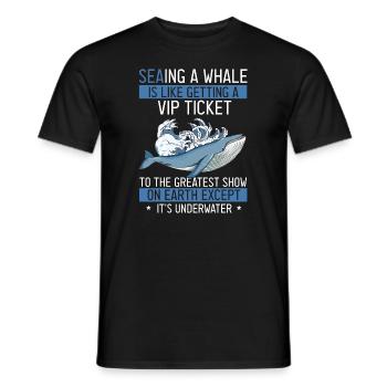 Beluga Whale Design für Meeressäuger und Orca - Männer T-Shirt - Schwarz - Vorne - AI Model Male 178 light (178cm)