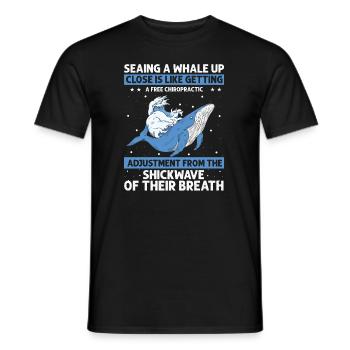 Orca Beobachtung für Buckelwale und Meerwale - Männer T-Shirt - Schwarz - Vorne - AI Model Male 178 light (178cm)