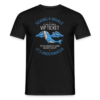 Meeressäuger für Orca-Beobachtung und Buckelwal - Männer T-Shirt - Schwarz - Vorne - AI Model Male 178 light (178cm)