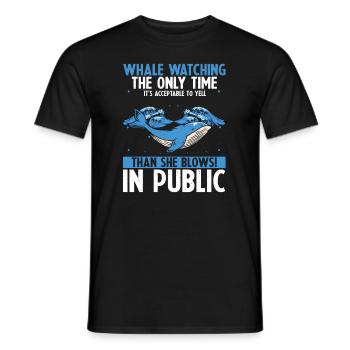 Meeressäuger für Orca-Beobachtung und Buckelwal - Männer T-Shirt - Schwarz - Vorne - AI Model Male 178 light (178cm)
