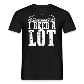Mundharmonika Instrument und Mundharmonika - Männer T-Shirt - Schwarz - Vorne - AI Model Male 178 light (178cm)