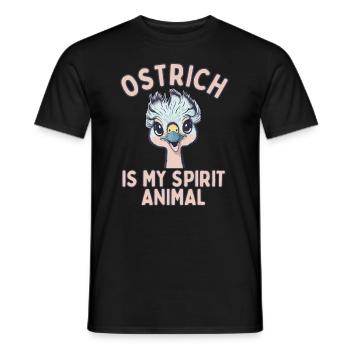 Ostrich is My Spirit Animal - Men's T-Shirt - black - Front - AI Model Male 178 light (178cm)