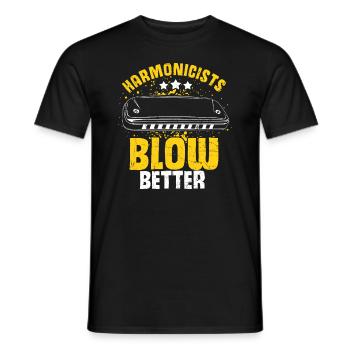 Französische Harfinisten und Harmonikaspieler - Männer T-Shirt - Schwarz - Vorne - AI Model Male 178 light (178cm)