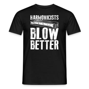 Mundharmonika Instrument und Mundharmonika - Männer T-Shirt - Schwarz - Vorne - AI Model Male 178 light (178cm)