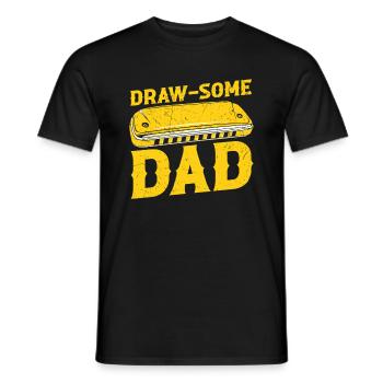 Harmonikaspieler für Munharmonika Spieler - Männer T-Shirt - Schwarz - Vorne - AI Model Male 178 light (178cm)
