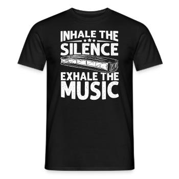 Französische Harfinisten und Harmonikaspieler - Männer T-Shirt - Schwarz - Vorne - AI Model Male 178 light (178cm)