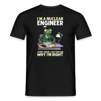 Erneuerbare Nukleare Spruch für Nukleartechnik - Männer T-Shirt - Schwarz - Vorne - AI Model Male 178 light (178cm)