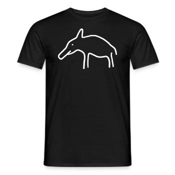 Wild boar - Men's T-Shirt - black - Front - AI Model Male 178 light (178cm)