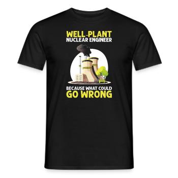 Nuklearingenieur für Kernkraftwerk und Kernenergie - Männer T-Shirt - Schwarz - Vorne - AI Model Male 178 light (178cm)