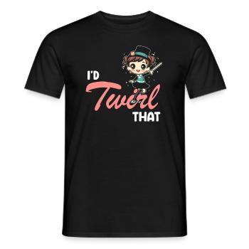 Stocktanz Design für Stabtänzerin - Männer T-Shirt - Schwarz - Vorne - AI Model Male 178 light (178cm)