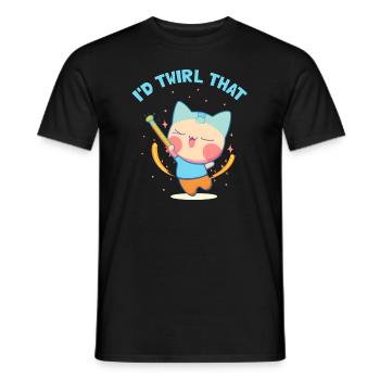 Gymnastik Design für Taktstock drehen - Männer T-Shirt - Schwarz - Vorne - AI Model Male 178 light (178cm)