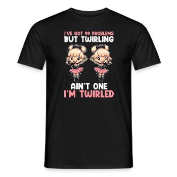 Gymnastik Design für Taktstock drehen - Männer T-Shirt - Schwarz - Vorne - AI Model Male 178 light (178cm)