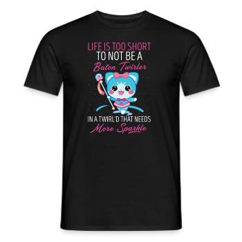 Stabdänzerin Design für Majorette - Männer T-Shirt - Schwarz - Vorne - AI Model Male 178 light (178cm)
