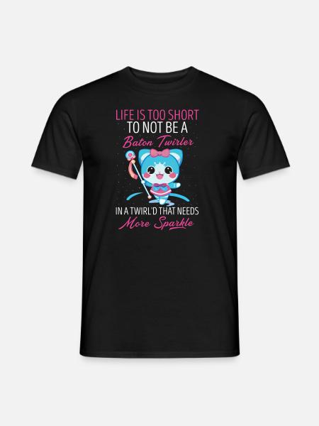 Stabdänzerin Design für Majorette - Männer T-Shirt - Schwarz