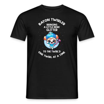 Stabdänzerin Design für Majorette - Männer T-Shirt - Schwarz - Vorne - AI Model Male 178 light (178cm)